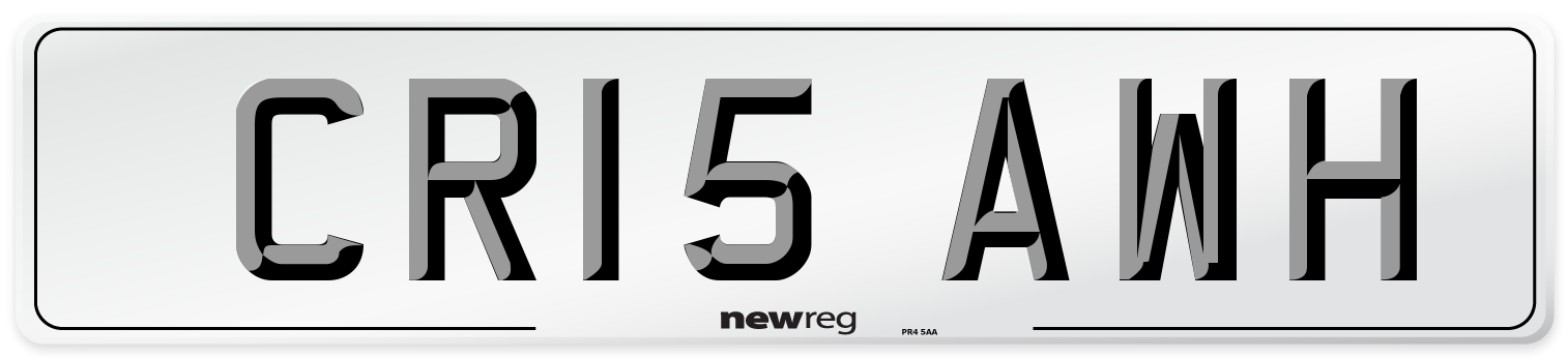 CR15 AWH Number Plate from New Reg